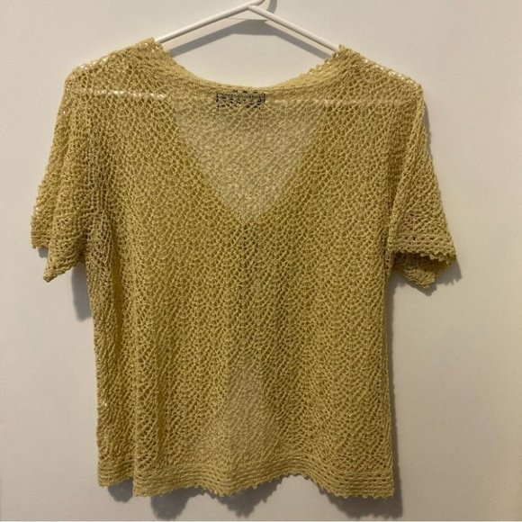 Vintage  Y2k Crochet open front tie cardigan - Picture 2 of 6